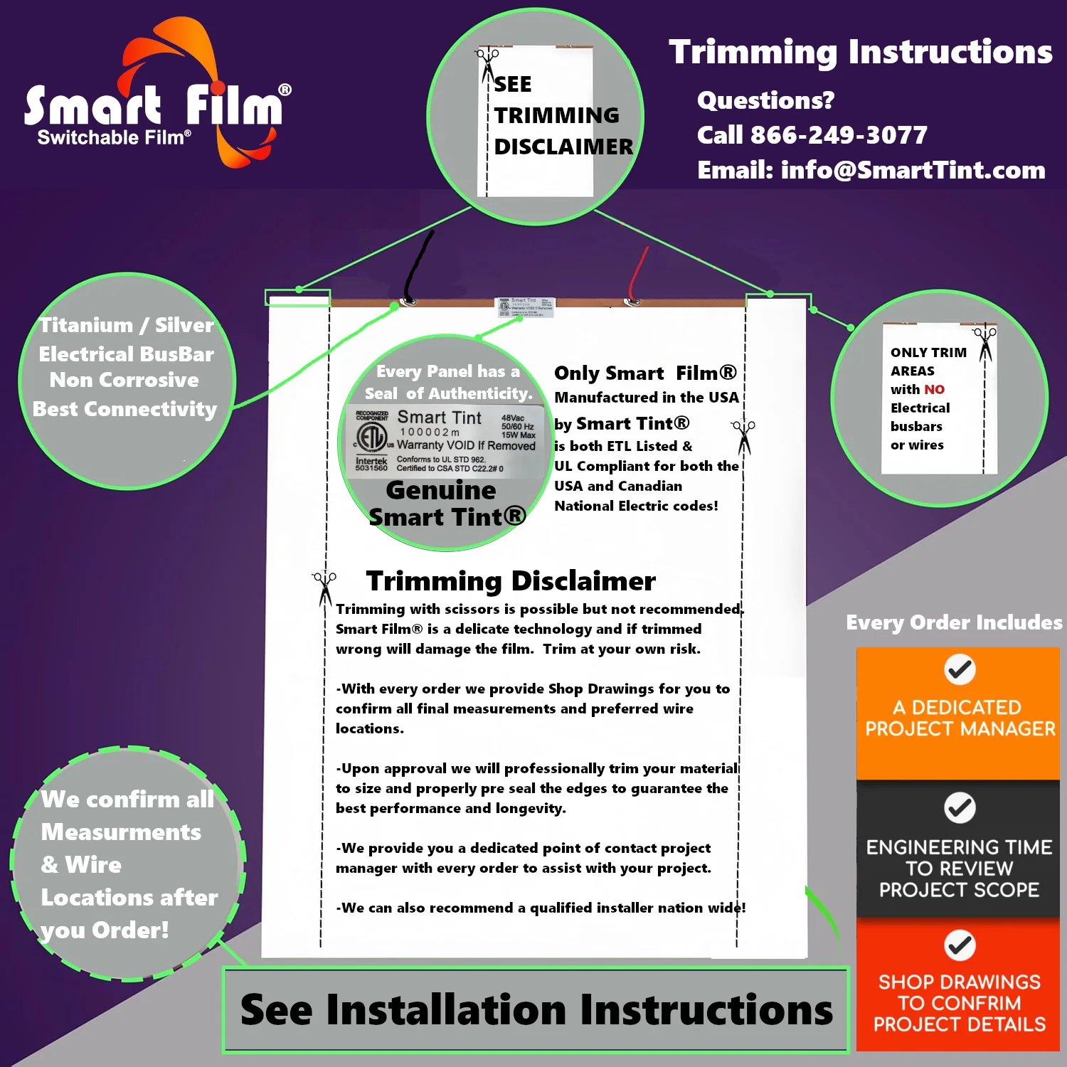 Smart Film® 24-in x 24-in Smart Film Switchable Privacy Electric Window Tint to Create Smart Glass - Image 4