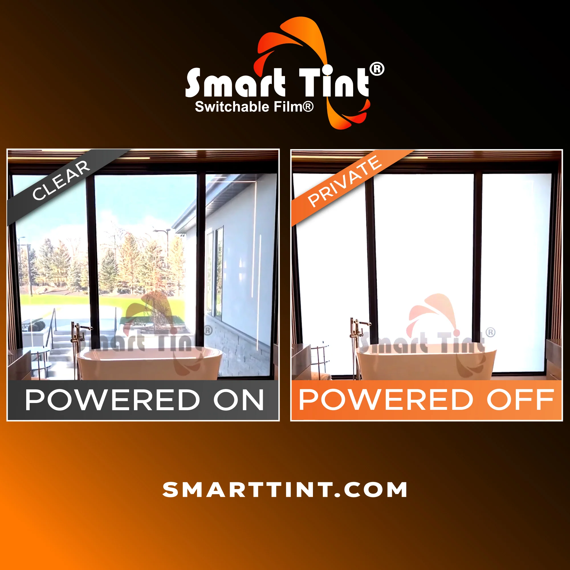 Smart Film® 24-in x 24-in Smart Film Switchable Privacy Electric Window Tint to Create Smart Glass - Image 6